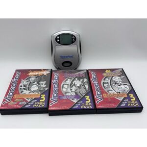 Y2K VINTAGE 2003 HASBRO VIDEO NOW PERSONAL VIDEO PLAYER WITH 9 Discs! Works